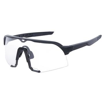 Ultralichte fietsbril met helder glas - Zwart