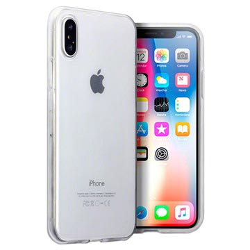 iPhone X / iPhone XS Ultra Dunne Siliconen Hoesje - Doorzichtig