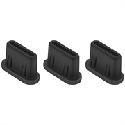 UltraFlex USB-C Antistof Plug voor drones, smartphones en tablets - 3 stuks - Zwart