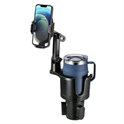 Universele 2-in-1 autobekerhouder voor telefoons - 4-7" - zwart