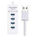 Universele 4-Poorts SuperSpeed USB 3.0 Hub - Wit