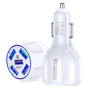 Universele 5xUSB Snelle Autolader - QC3.0