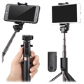 Universal 3-in-1 Bluetooth Selfie Stick met Tripod - Zwart