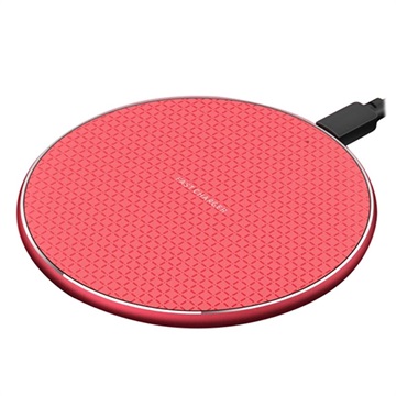 Universele Snel Qi Draadloze Oplaadpad Q25 - 10W - Rood