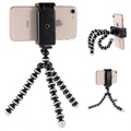 Universele Flexibele Smartphone Tripod Statief - 60-85mm - Zwart