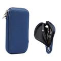 Universele nylon hoes voor mobiele telefoons met ritssluiting en draagkoord - 6.7-6.9" - Blauw
