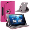 Universele Roterende Folio Case voor Tablets - 7.9"-8.4" - Hot Pink