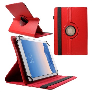 Universele Rotary Folio Case voor Tablets - 9-10" - Rood