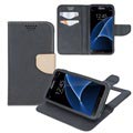 Smart & Fancy Universele Smartphone Wallet Case - 5.5" - Zwart / Beige