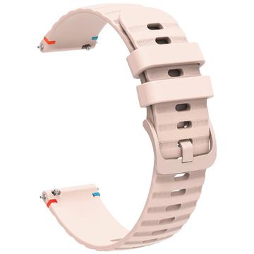 Universele Smartwatch Siliconen Band - 18mm - Lichtroze