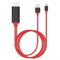 Universele Type-C naar HDMI Adapter - 2m (Geopende verpakking - Bevredigend) - Rood