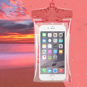 Universele waterdichte hoes met aanraakondersteuning - 6.3" - Roze