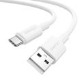 Usams U90 SJ761 1m USB-A naar Type-C kabel - 3A/18W - Wit