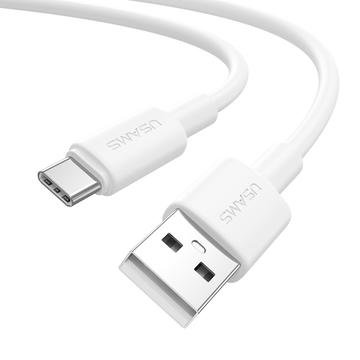 Usams U90 SJ761 1m USB-A naar Type-C kabel - 3A/18W - Wit