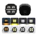 V112 65 W LED-motorfietsspotlights – IP67, 12.000 lm, grootlicht/dimlicht – 2 stuks – zwart