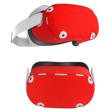 Oculus Quest 2 VR Headset Siliconen Hoesje - Rood
