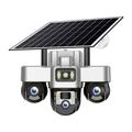 VTS30 V380pro Solar beveiligingscamera met drie lenzen - EU-stekker