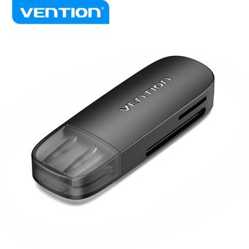 Vention 2-in-1 USB 2.0-kaartlezer - Externe SD- & TF-geheugenkaartadapter