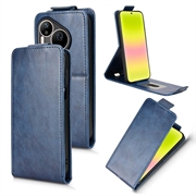Huawei Pura 90 Pro Verticale Flip Hoesje met Standaard - Donkerblauw