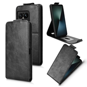 Sony Xperia 1 VIII Verticale Flip Hoesje met standaard - Zwart