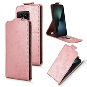 Sony Xperia 1 VIII Verticale Flip Hoesje met standaard - Roségoud