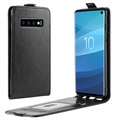 Samsung Galaxy S10 Flip Hoesje met Creditcardvak - Zwart