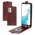 Samsung Galaxy A23 5G Verticale Flip Hoesje met Creditcardvak - Bruin