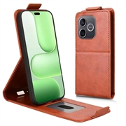 Honor 600 Lite Verticale Flip Hoesje met Standaard - Bruin