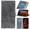 Vintage Series Motorola Edge (2021) Portemonnee Hoesje - Grijs
