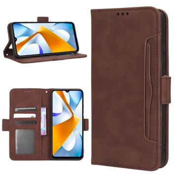 Vintage Series Xiaomi Poco C40 Wallet Hoesje met Kaarthouder - Bruin