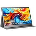 W156U2 15.6-inch Full HD draagbare monitor met afneembare lederen hoes – zwart