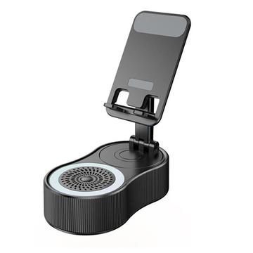 WYS-2303BT 3-in-1 Telefoonhouder met Bluetooth Luidspreker en Power Bank - Zwart