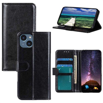 iPhone 14 Portemonnee Hoesje met Magneetsluiting - Zwart