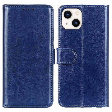 iPhone 14 Plus Portemonnee Hoesje met Statief - Blauw