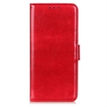 iPhone 15 Pro Portemonnee Hoesje met Magneetsluiting - Rood
