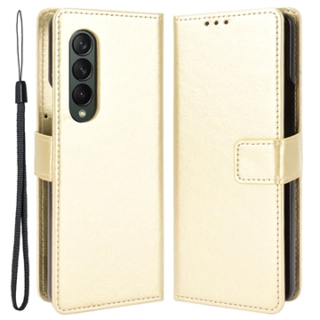 Samsung Galaxy Z Fold4 Portemonnee Hoesje met Kaartvak - Goud