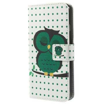 iPhone 6 / 6S Wallet Hoesje - Groene Uil