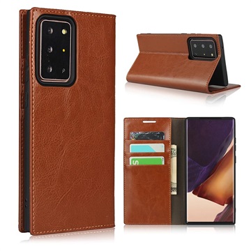 Samsung Galaxy Note20 Ultra Leren Wallet Hoesje met Statief