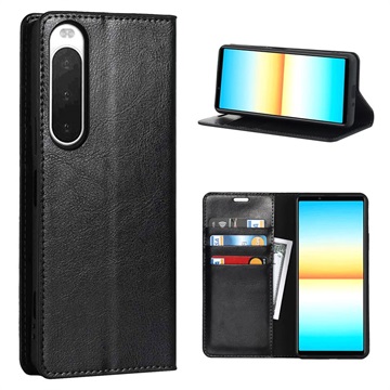 Sony Xperia 10 IV Leren Portefeuille Hoesje met Statief