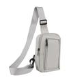 Waterbestendige nylon borst- en schoudertas voor telefoons - Geschikt voor 6.5"- 7.2" telefoons - Beige