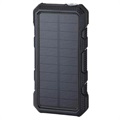 Waterbestendige Solar Powerbank/Draadloze Oplader - 20000mAh