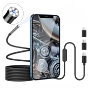 Waterdichte 8mm endoscoopcamera voor iPhone, iPad, smartphones, tablet - 3m
