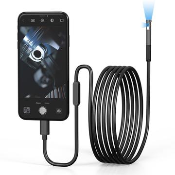 Waterdichte 8mm endoscoopcamera voor iPhone, iPad, smartphones, tablet - 1m