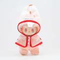 Waterdichte Regenjas met Capuchon voor Labubu pop 17cm - Rood