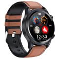 Waterbestendig Sports Smartwatch met ECG E400 - Elegante Band - Bruin