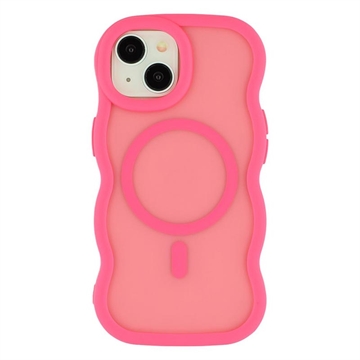 iPhone 15 Plus/14 Plus Golfrand magnetisch hybride hoesje - Hot Pink