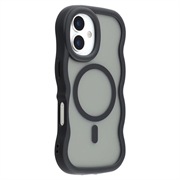 iPhone 17 Golfrand magnetisch hybride hoesje - zwart