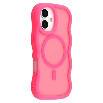 iPhone 17 Golfrand magnetisch hybride hoesje - Hot Pink