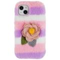 3D Plush Harige winter iPhone 14 Plus TPU Hoesje