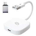 Wired CarPlay Mirror Adapter THT-020-7 for iPhone - USB-A, USB-C (Open Box - Bulk) - White